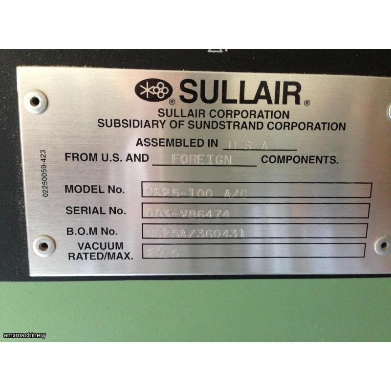 BOMBA DE VACIO – 125 HP – SULLAIR VS25-100 A/C