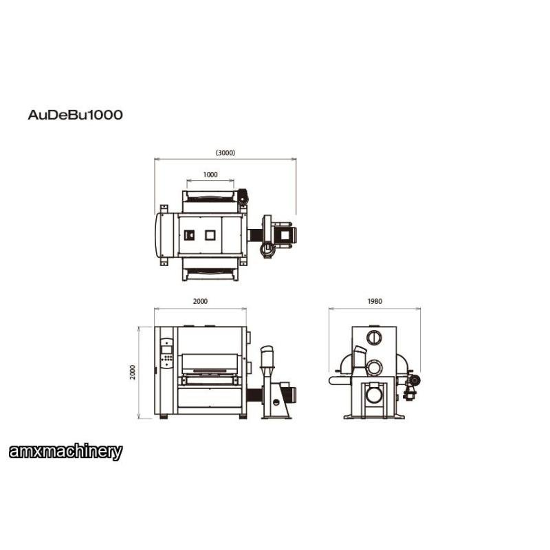 PARTE: 3AU-DEBU1000 - LIJADORA DE CEPILLOS - PARA METAL - CAPACIDAD 1000 MM ANCHO